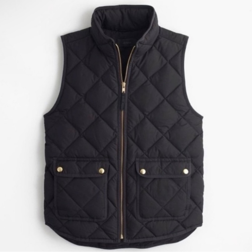 J Crew Excursion Down Vest size small Black